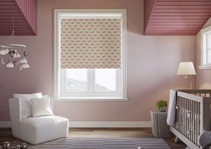 Emily Bond Peggy, Raspberry - Roller Blind - Image 3